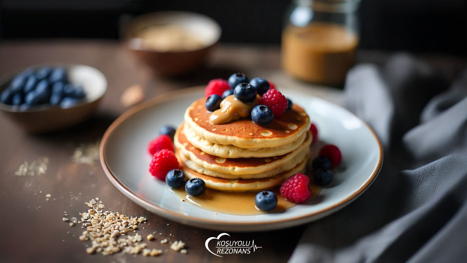 3 Malzemeli Glutensiz Şekersiz Mini Pancake