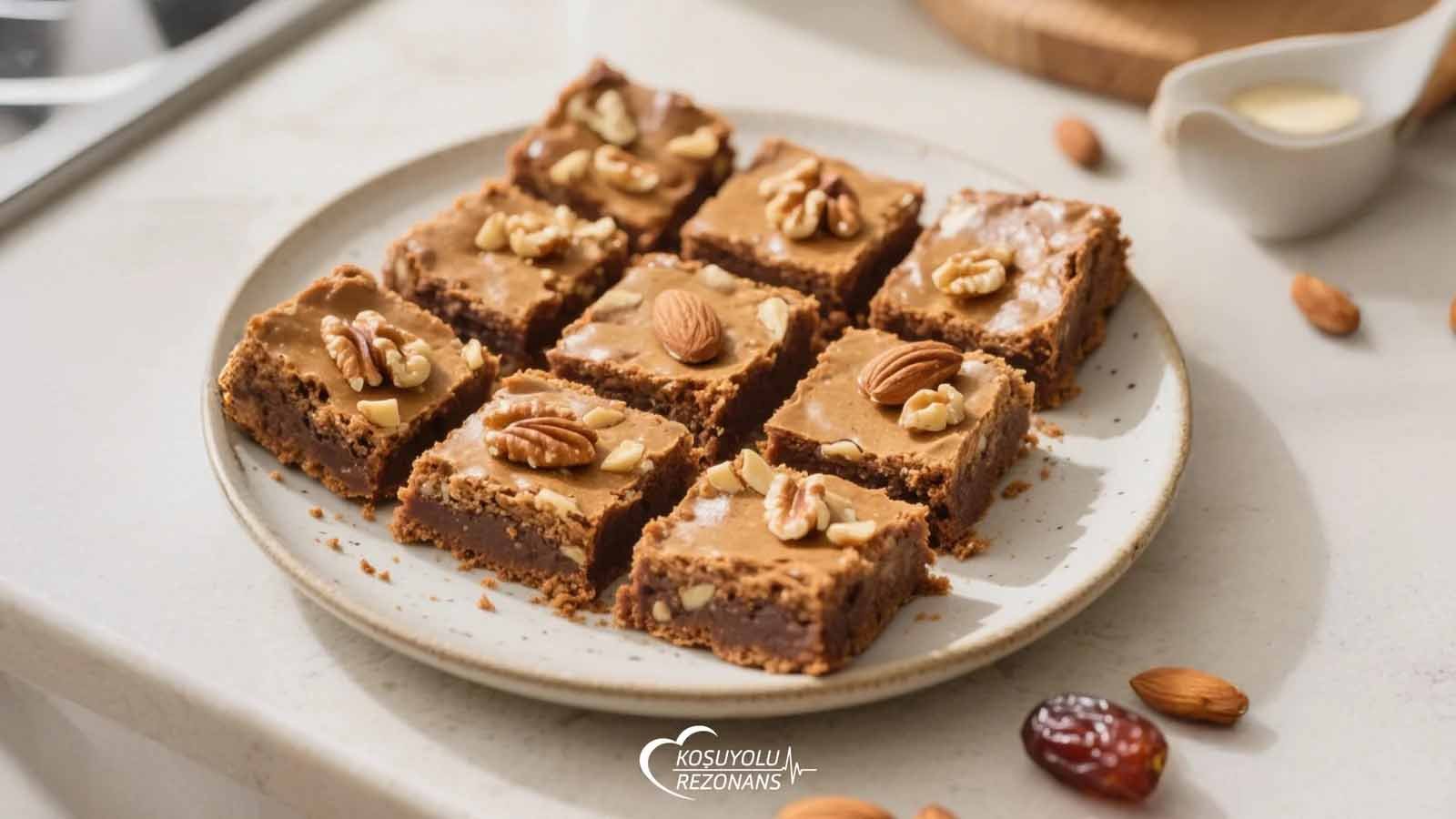 Hurmalı Badem Unlu Brownie
